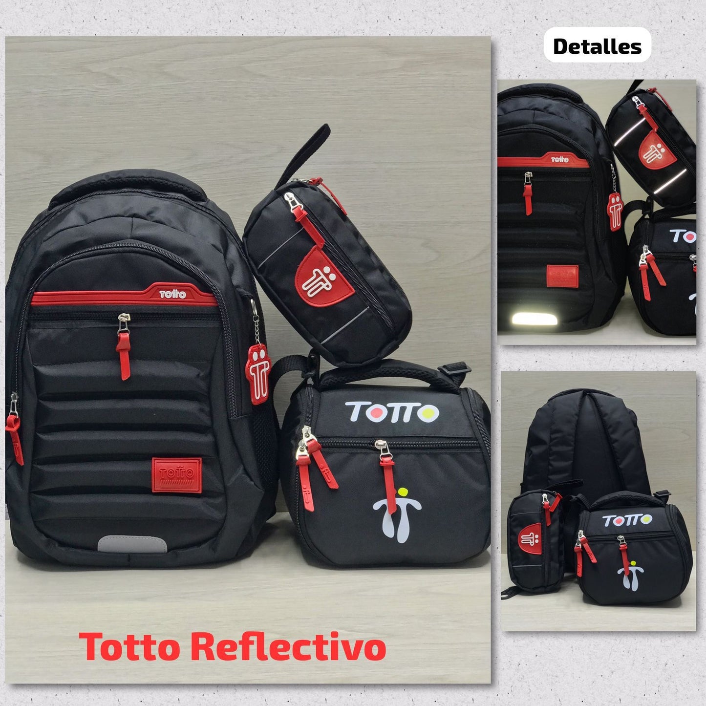 Combo TOTTO - Morral, cartuchera y lonchera😲🚨