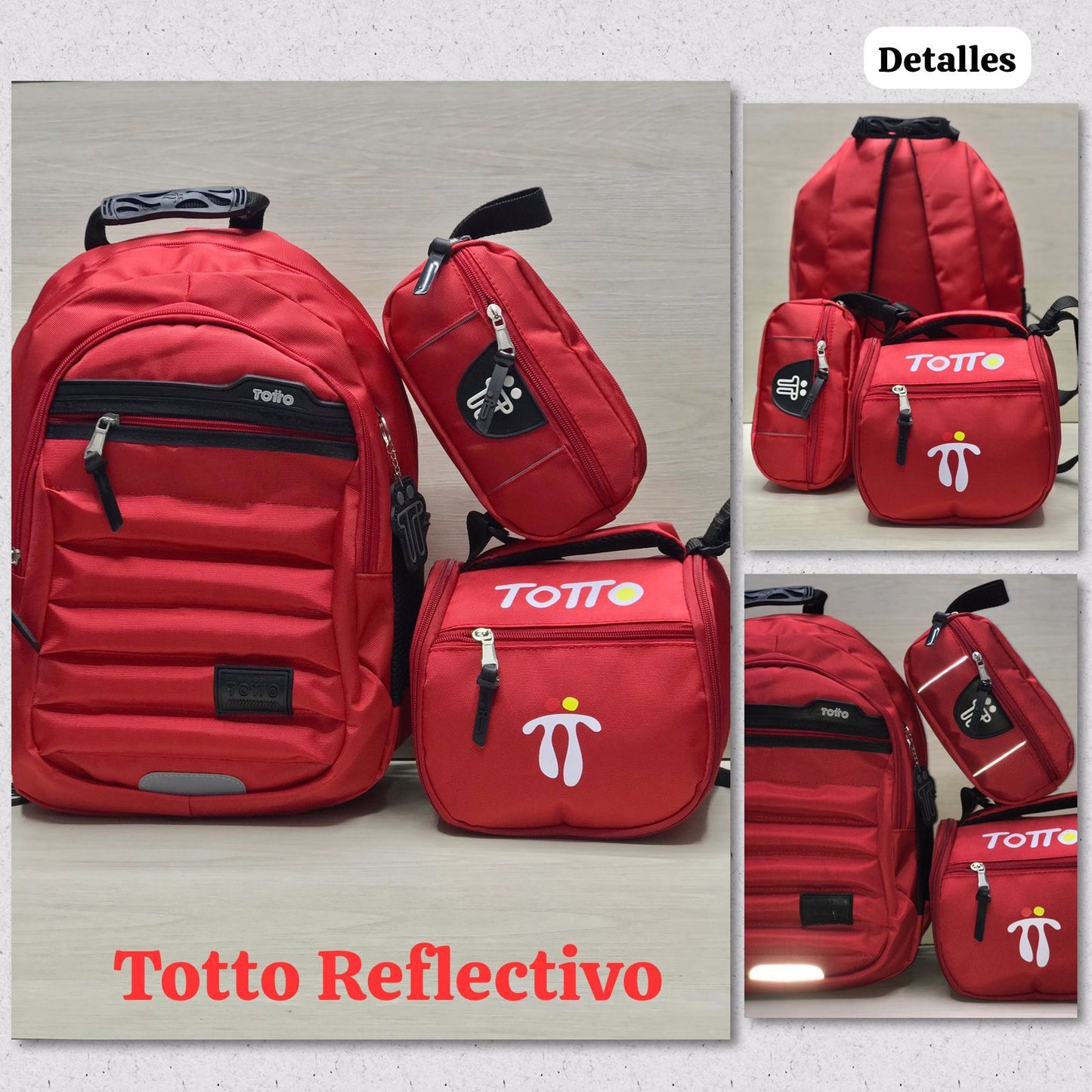 Combo TOTTO - Morral, cartuchera y lonchera😲🚨