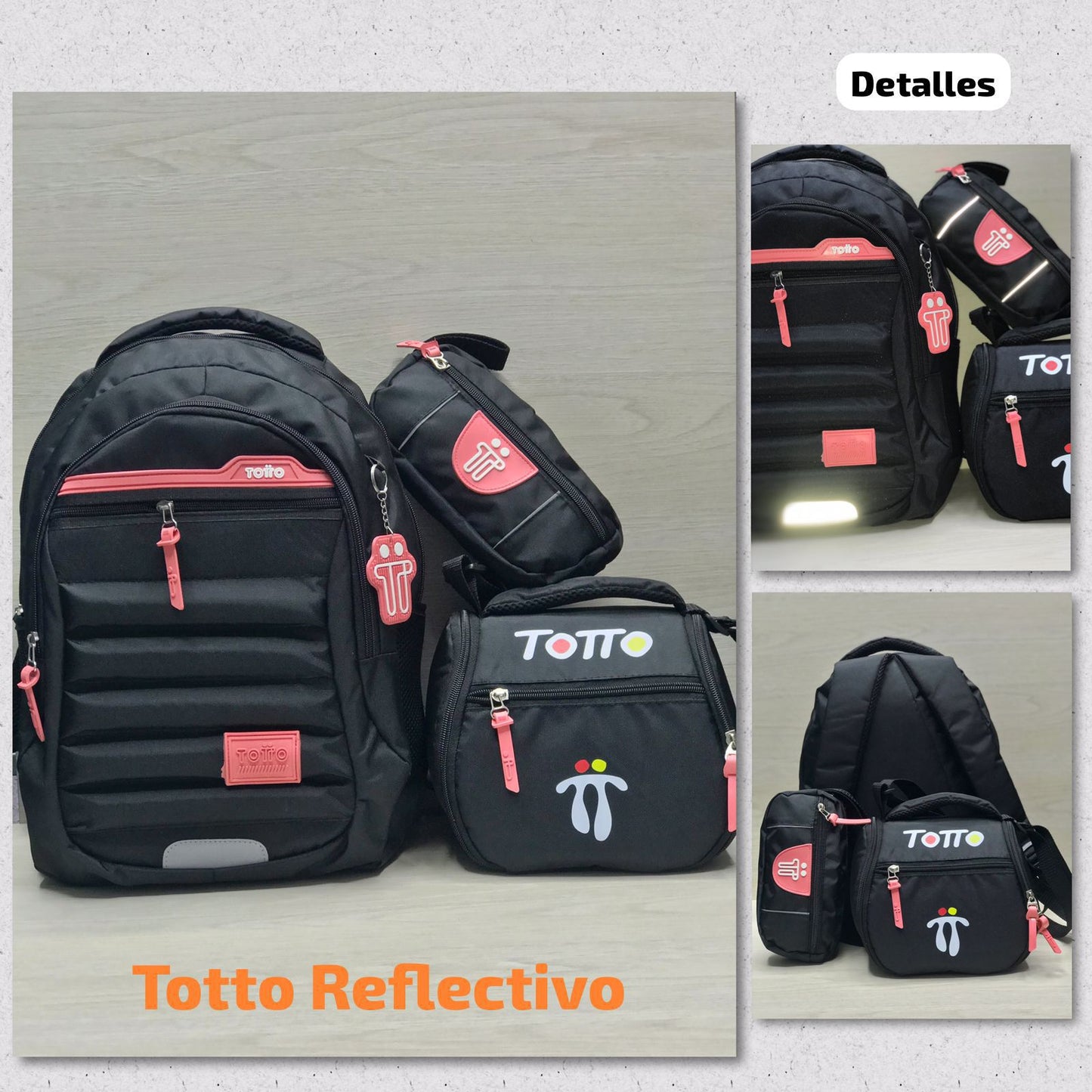 Combo TOTTO - Morral, cartuchera y lonchera😲🚨