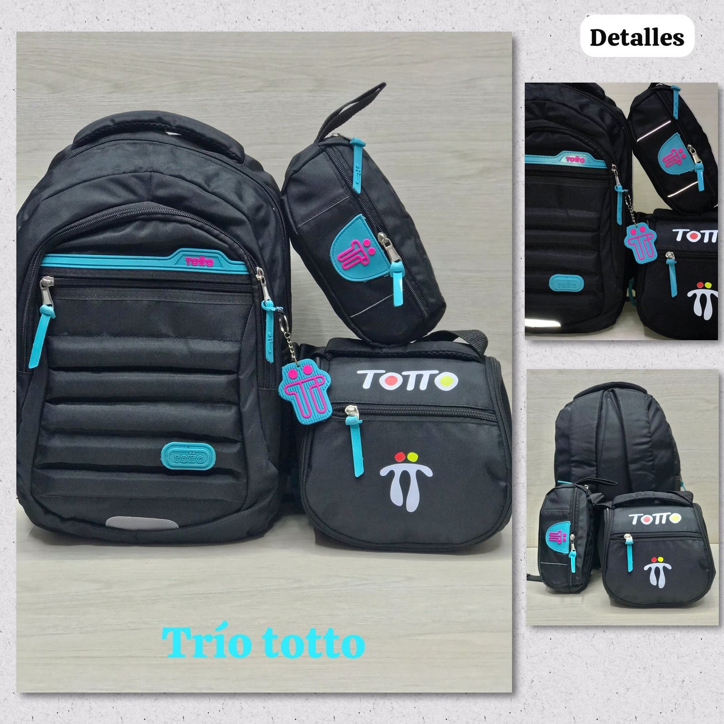 Combo TOTTO - Morral, cartuchera y lonchera😲🚨