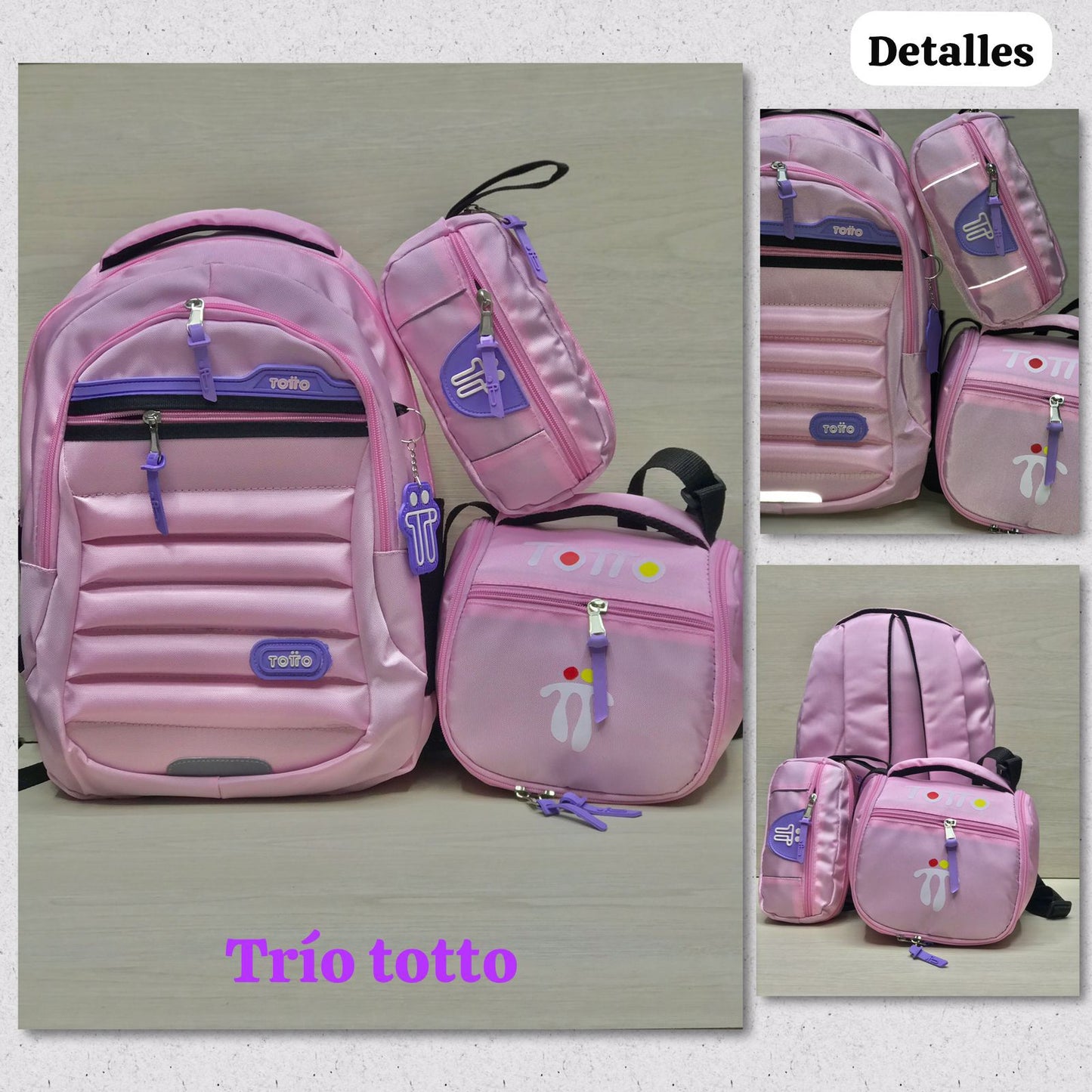 Combo TOTTO - Morral, cartuchera y lonchera😲🚨