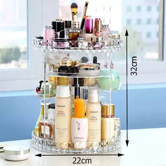 ORGANIZADOR DE MAQUILLAJE DIAMANTE 360°
