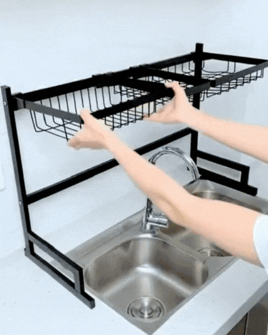 ESCURRIDOR DE PLATOS EN ACERO INOXIDABLE | DISEÑO ELEGANTE | 65 CM |