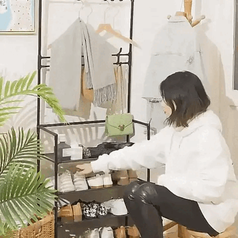 ZAPATERO Y PERCHERO  ESTANTE MULTIFUNCIONAL