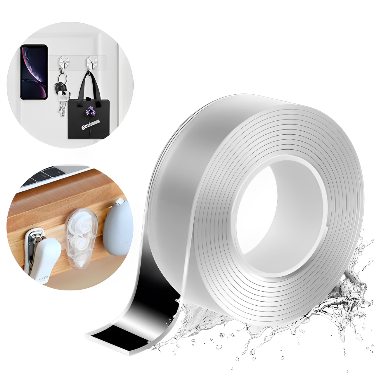 CINTA ADHESIVA DOBLE FAZ TRASPARENTE MULTIUSOS 3 MT