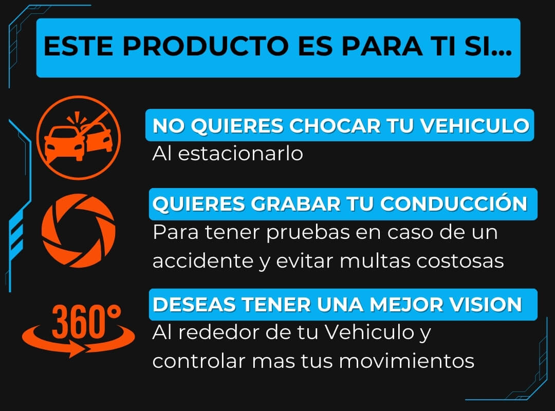 ESPEJO RETROVISOR CON CÁMARA DELANTERA Y TRASERA MODELO 2024