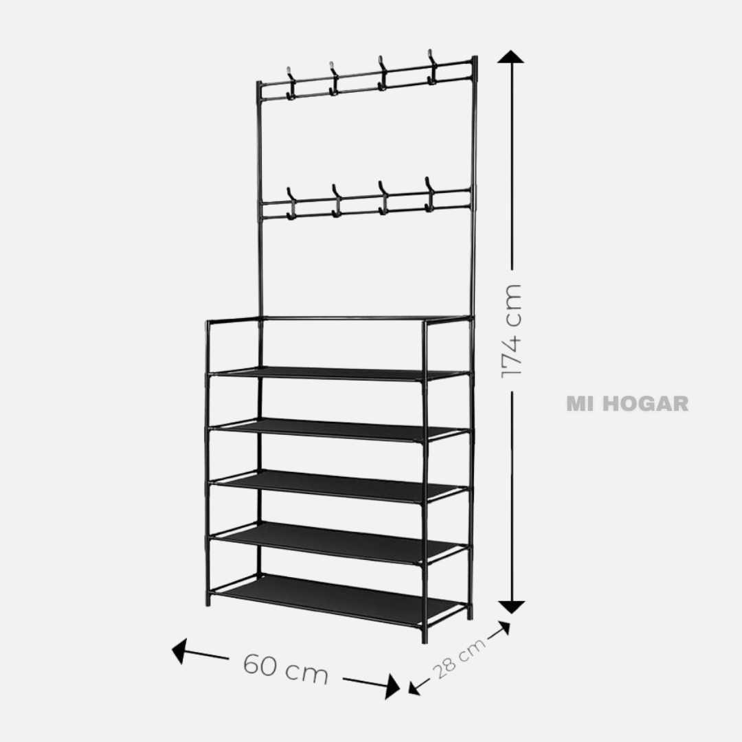 ZAPATERO Y PERCHERO  ESTANTE MULTIFUNCIONAL