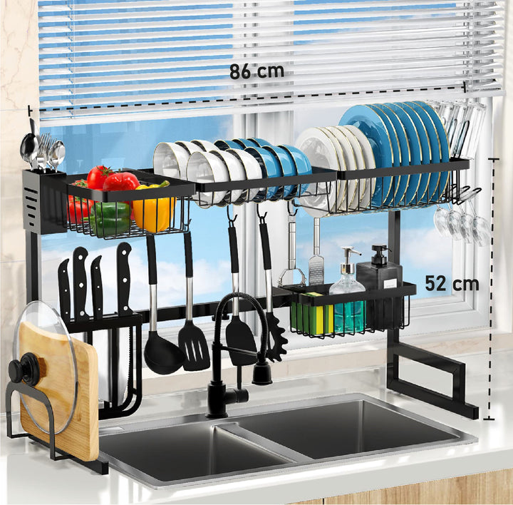 ESCURRIDOR DE PLATOS EN ACERO INOXIDABLE | DISEÑO ELEGANTE | 65 CM |