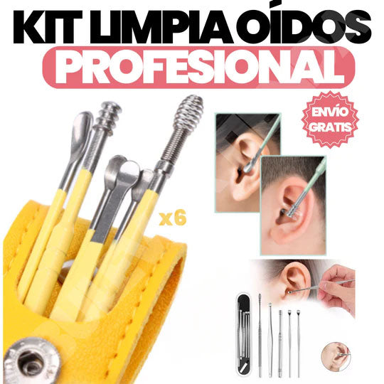 LIMPIA OIDOS KIT X6 PROFESIONAL PORTABLE
