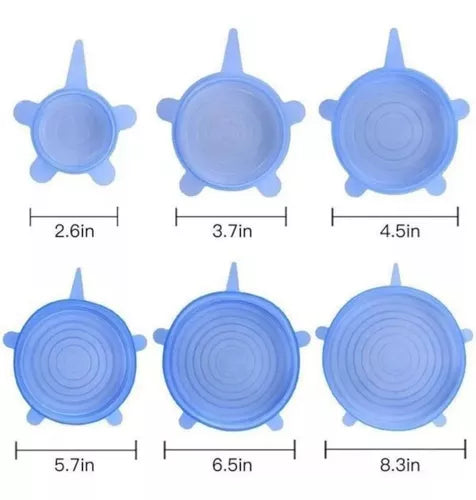 Tapas de silicona set x6 unidades