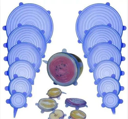 Tapas de silicona set x6 unidades