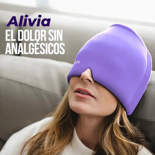GORRO DE HIDROGEL ANTIMIGRAÑA - EFECTO FRÍO O CALIENTE - ALIVIA DOLOR