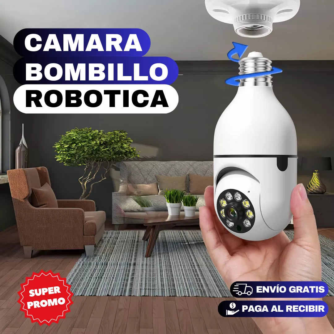 Cámara Bombillo Robotica Panoramica Ip 360 + Envio Gratis
