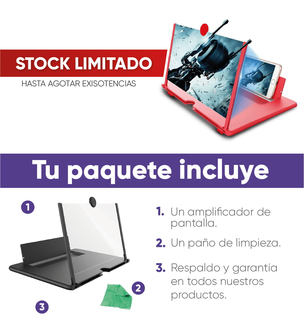 AMPLIFICADOR DE PANTALLA MOVIL HD