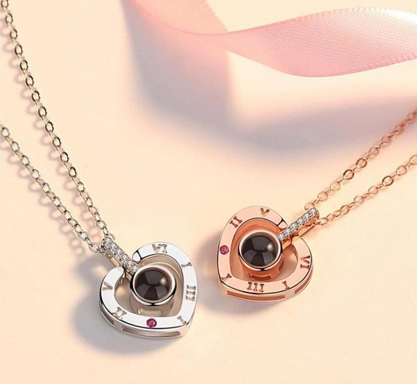 COMBO ANILLO + COLLAR TE AMO EN 100 IDIOMAS DIFERENTES