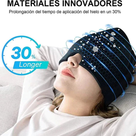 GORRO DE HIDROGEL ANTIMIGRAÑA - EFECTO FRÍO O CALIENTE - ALIVIA DOLOR