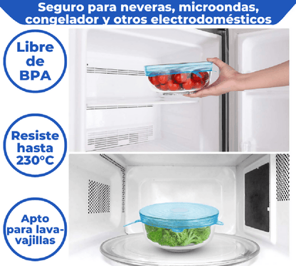 Tapas de silicona set x6 unidades